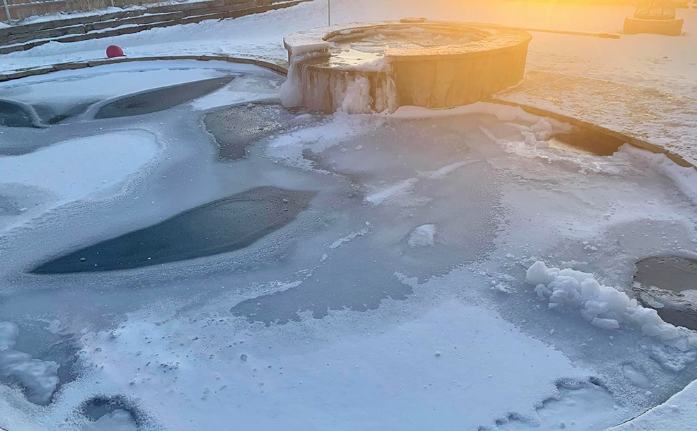 frozen pool